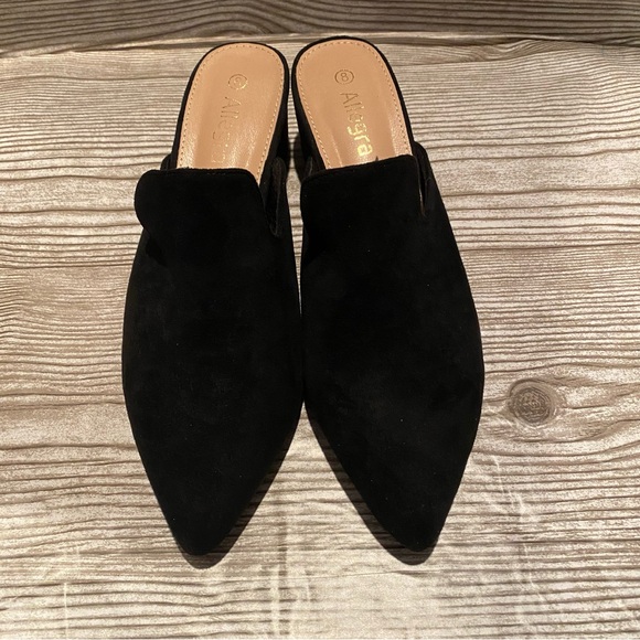 Allegra K Women’s Pointed Toe Slip On Block Heel Slide Mules Size 8 - Picture 1 of 10